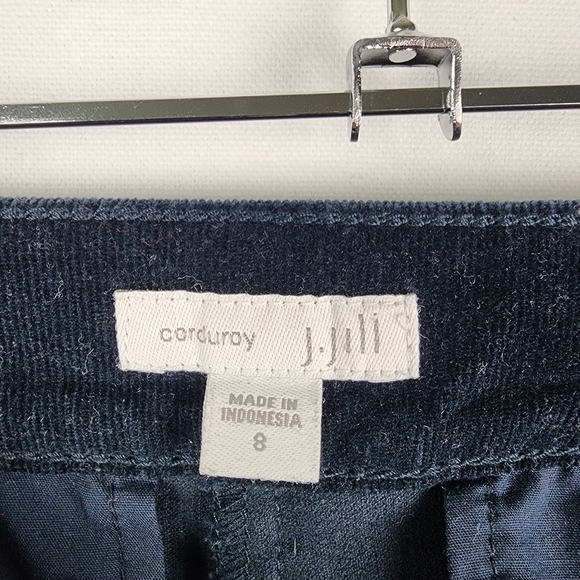 J Jill Straight Leg Dark Blue Corduroy Pants Size 8 - Picture 5 of 6